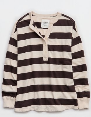Aerie Poolside Terry Henley Sweatshirt