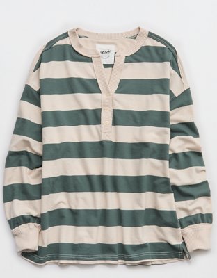Aerie Poolside Terry Henley Sweatshirt