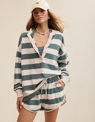 Aerie Poolside Terry Henley Sweatshirt