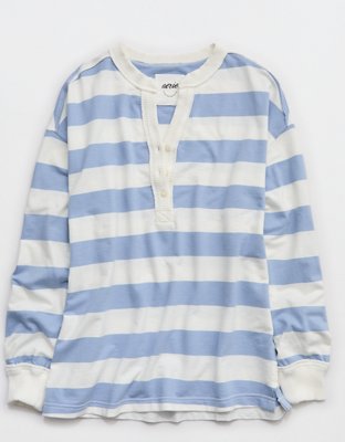 Aerie Poolside Terry Henley Sweatshirt