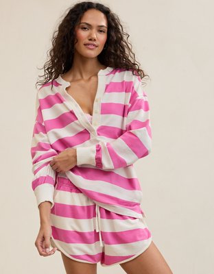 Aerie Poolside Terry Henley Sweatshirt