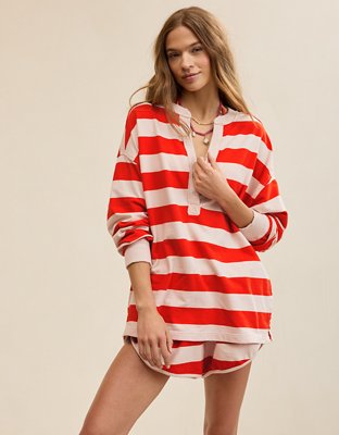 Aerie Poolside Terry Henley Sweatshirt