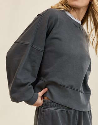 Aerie Classic Crew Textured Sweatshirt
