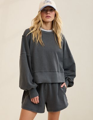 Aerie Classic Crew Textured Sweatshirt