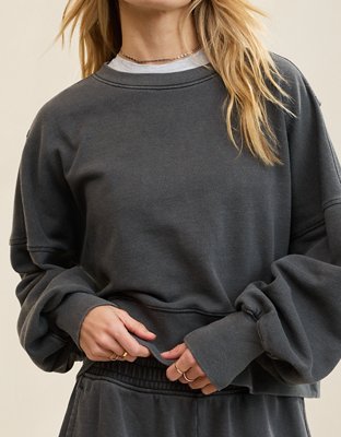 Aerie Classic Crew Textured Sweatshirt