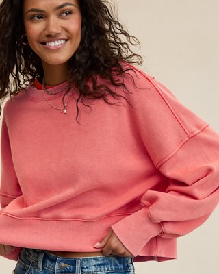 Aerie Classic Crew Textured Sweatshirt