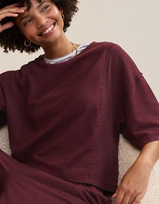Aerie Unwind Waffle T-Shirt | Aerie