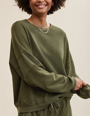 Aerie Unwind Waffle Long Sleeve T-shirt