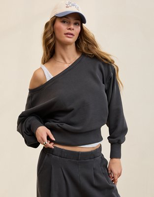 Aerie Go-To Off The Shoulder Sweatshirt