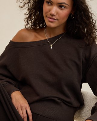 Aerie Go-To Off The Shoulder Sweatshirt | Aerie