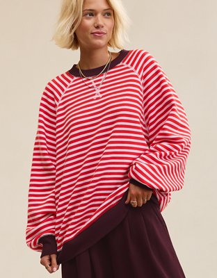 Женская толстовка Aerie Go-To Boyfriend, цвет: Яркий красный