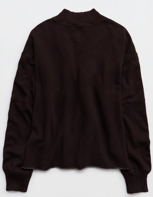 Женская толстовка Aerie Layover Mockneck, цвет: Глубокий земляной — фото 4