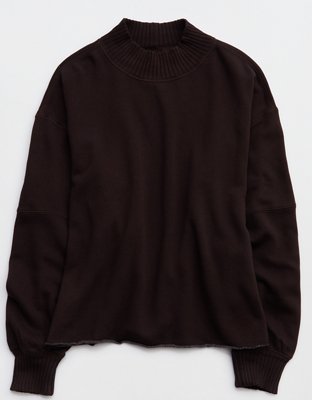 Женская толстовка Aerie Layover Mockneck, цвет: Глубокий земляной — фото 3