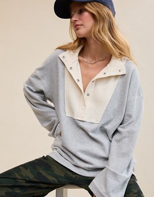 Aerie Quarter Snap Sweatshirt