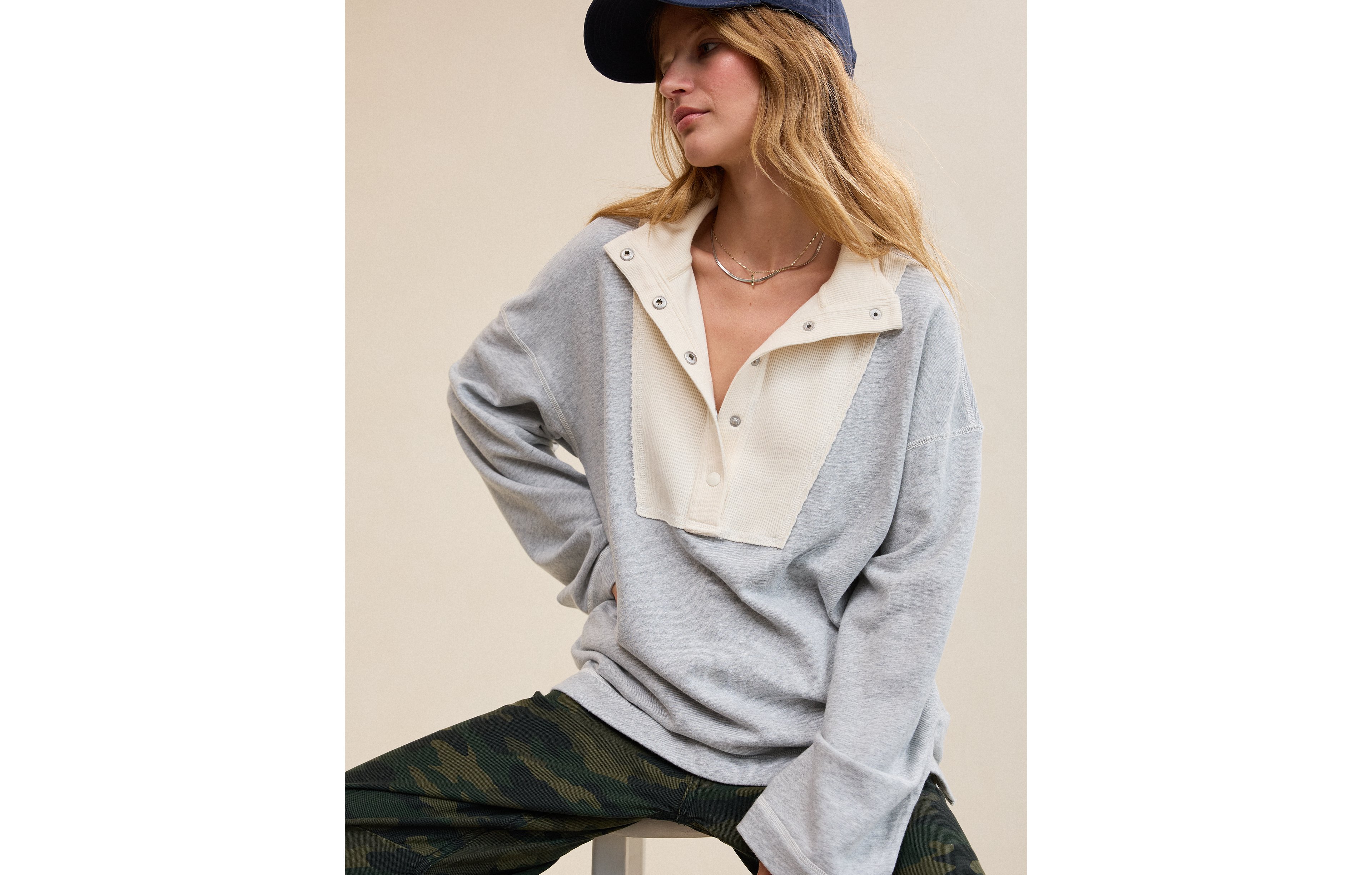 Aerie Quarter Snap Sweatshirt