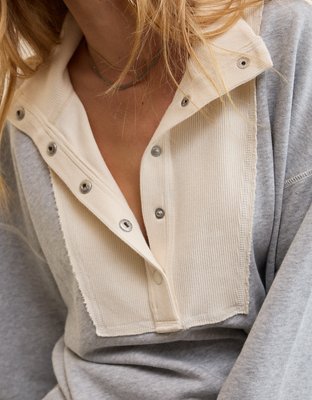 Aerie Quarter Snap Sweatshirt