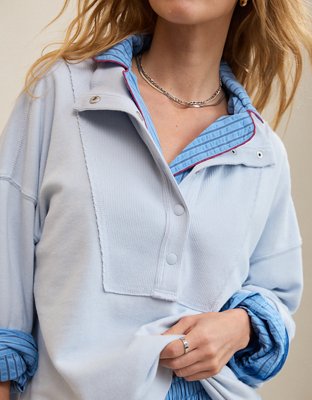 Aerie Quarter Snap Sweatshirt