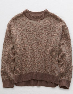 aerie leopard sweatshirt