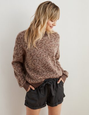 aerie leopard sweatshirt