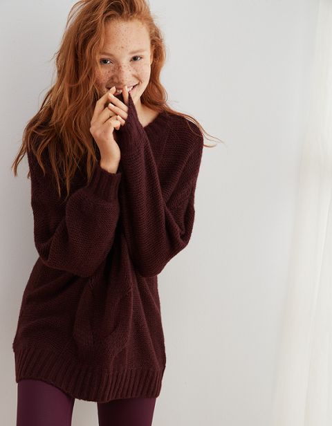 Женские свитеры Aerie Oversized Happy Place Cable Sweater