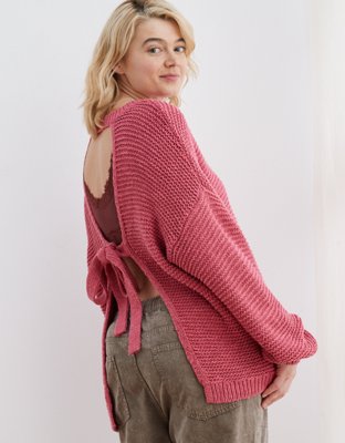 aerie pink sweater