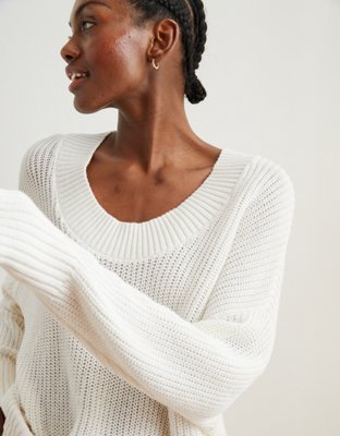 Aerie Open Knit Oversized Sweater