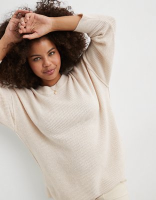 Aerie CozyUp Waffle Crew Sweater