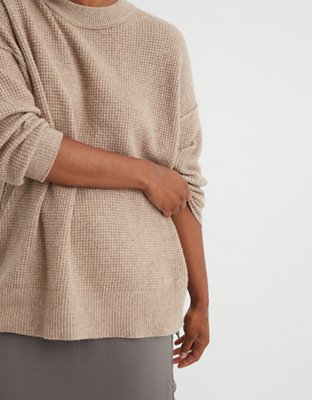 american eagle waffle cardigan