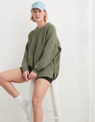 Aerie CozyUp Waffle Crew Sweater