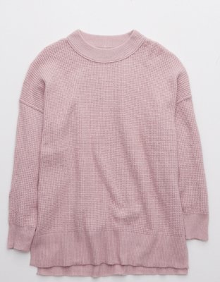 Aerie Waffle Oversized Crew Sweater