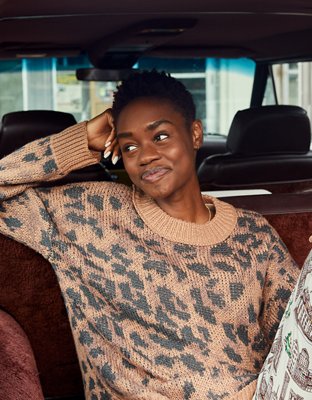 aerie leopard sweatshirt Cinosural International School