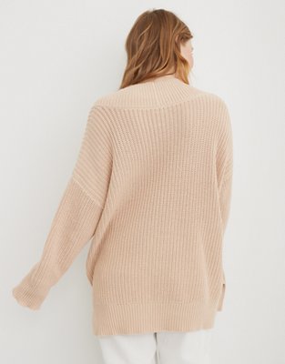 Aerie Wide V Neck Oversized Pullover Sweater