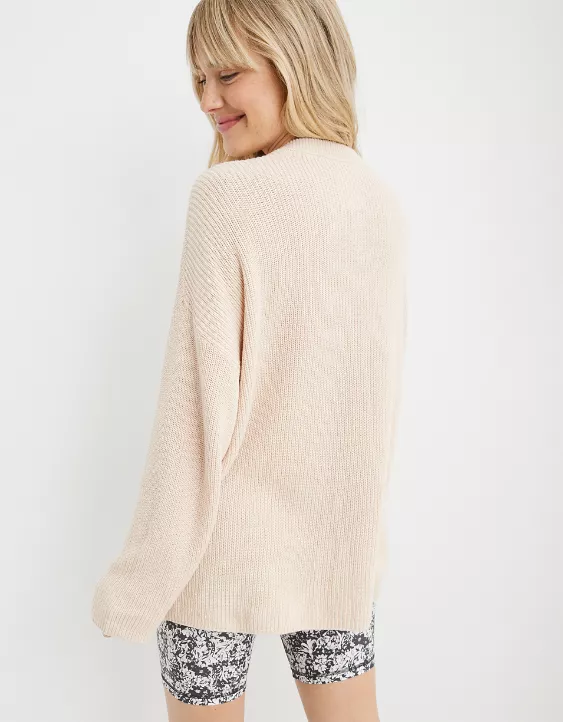 Aerie Oversized Henley Sweater