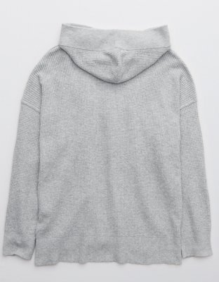 Aerie CozyUp Waffle Sweater Hoodie