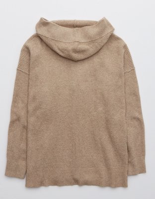 Aerie CozyUp Waffle Sweater Hoodie