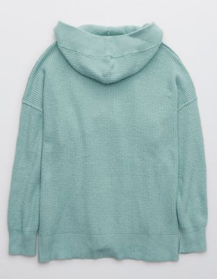 Aerie CozyUp Waffle Sweater Hoodie