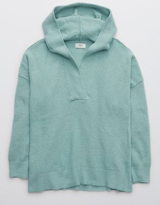Aerie CozyUp Waffle Sweater Hoodie