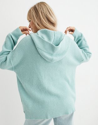 Aerie CozyUp Waffle Sweater Hoodie
