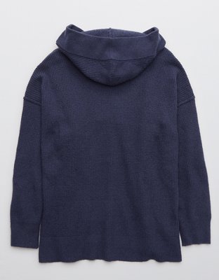 Aerie CozyUp Waffle Sweater Hoodie