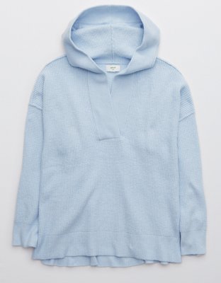 Aerie CozyUp Waffle Sweater Hoodie