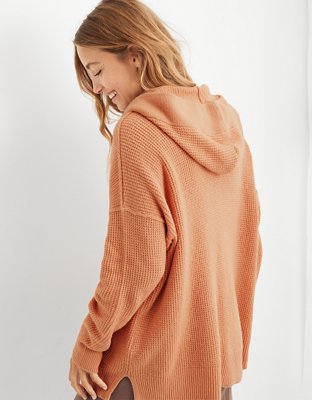 Aerie CozyUp Waffle Sweater Hoodie