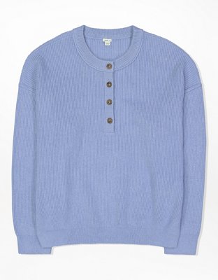 Aerie Suéter con cuello henley