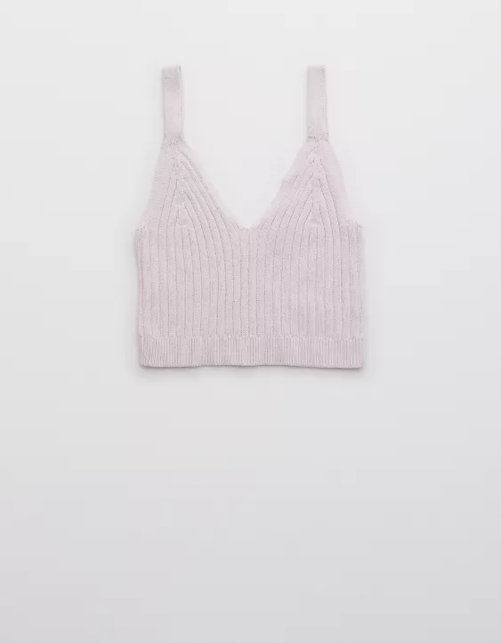 Aerie Cropped Sweater Tank Top