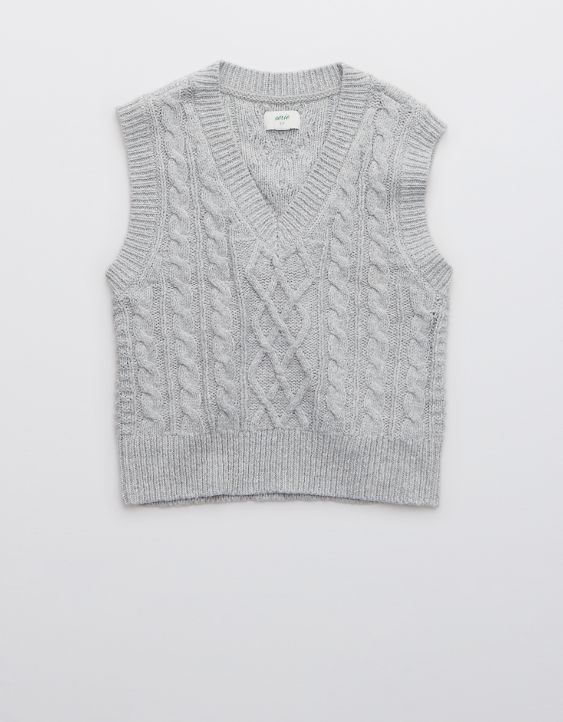 Aerie Cableknit Sweater Vest