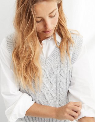 Aerie Cableknit Sweater Vest