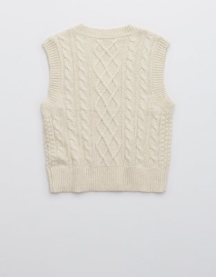 Aerie Cableknit Sweater Vest