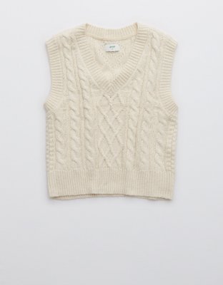Aerie Cableknit Sweater Vest
