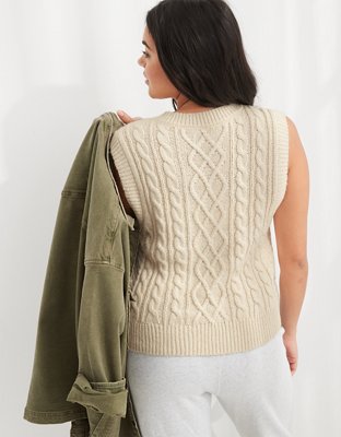 Aerie Cableknit Sweater Vest