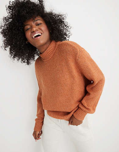Aerie Oh-Snow-Soft Mock Neck Sweater