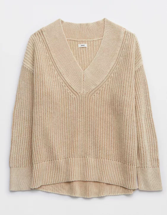 Aerie V-Neck Pullover Sweater